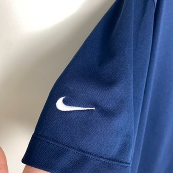 Nike Golf Polo Shirt Tour Performance Dri Fit Short Sleeves Mens Large Blue - Picture 5 of 6